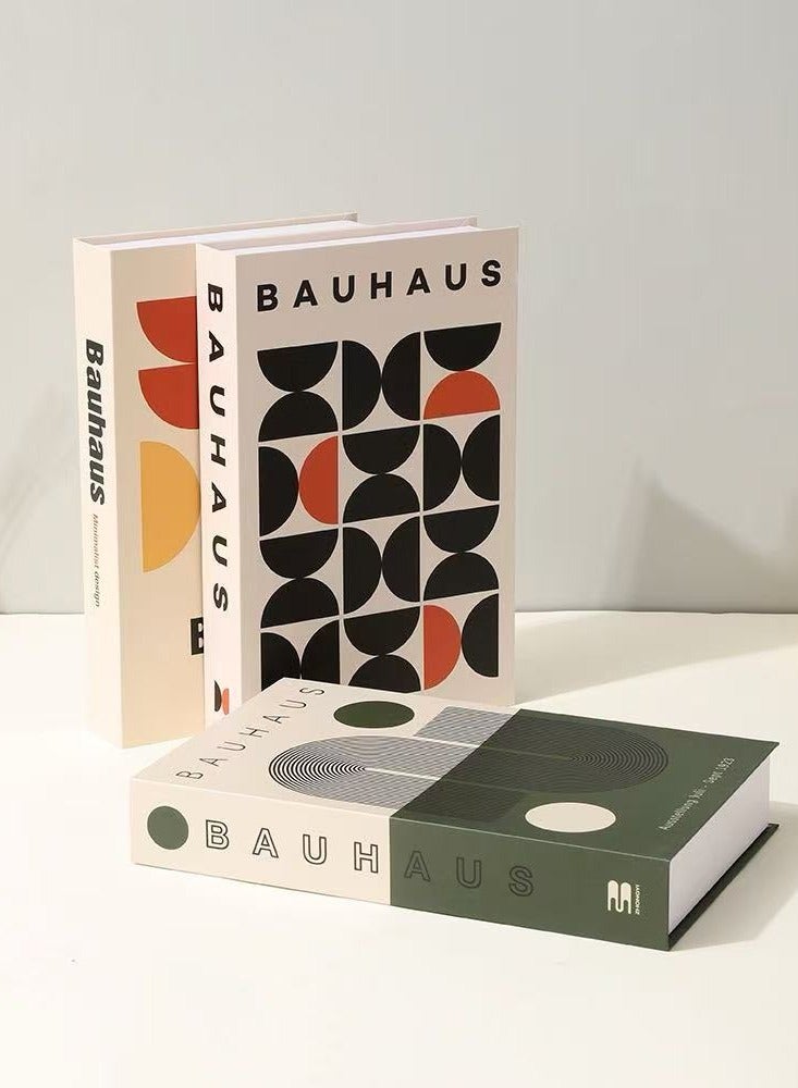 AuliceVerse "The Ultimate Hack for Interior Aesthetics" – Ramadan Decor Magic: Bauhaus-Style Decorative Book Trio. A Silent Artistic Statement for Bookshelves, Coffee Tables, Nightstands & Offices. Instantly Elevates Any Space. - Image 1